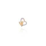 Heart and Butterfly Harmony Diamond Pendant in 18K Gold