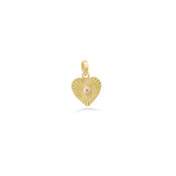 Diamond Heart Pendant In 18K Yellow Gold