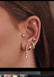 Bezel-Set Diamond Climber Earrings
