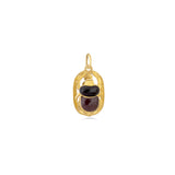 Egyptian Beetle Scarab Pendant in 18k Yellow Gold