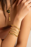 Cuban Link Bracelet in 18k Rose Gold