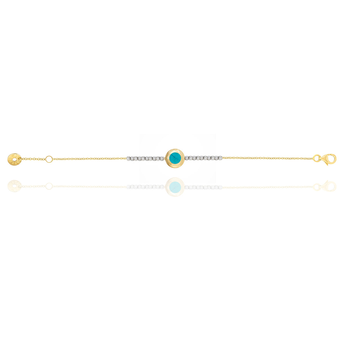 Enamel Chain Bracelet in 18k Yellow Gold
