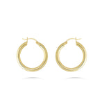 Plain Hoop Earrings in 18k Yellow Gold