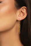 Circle Drop Chandelier Earrings