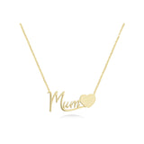 Mum Necklace in 18k Yellow Gold