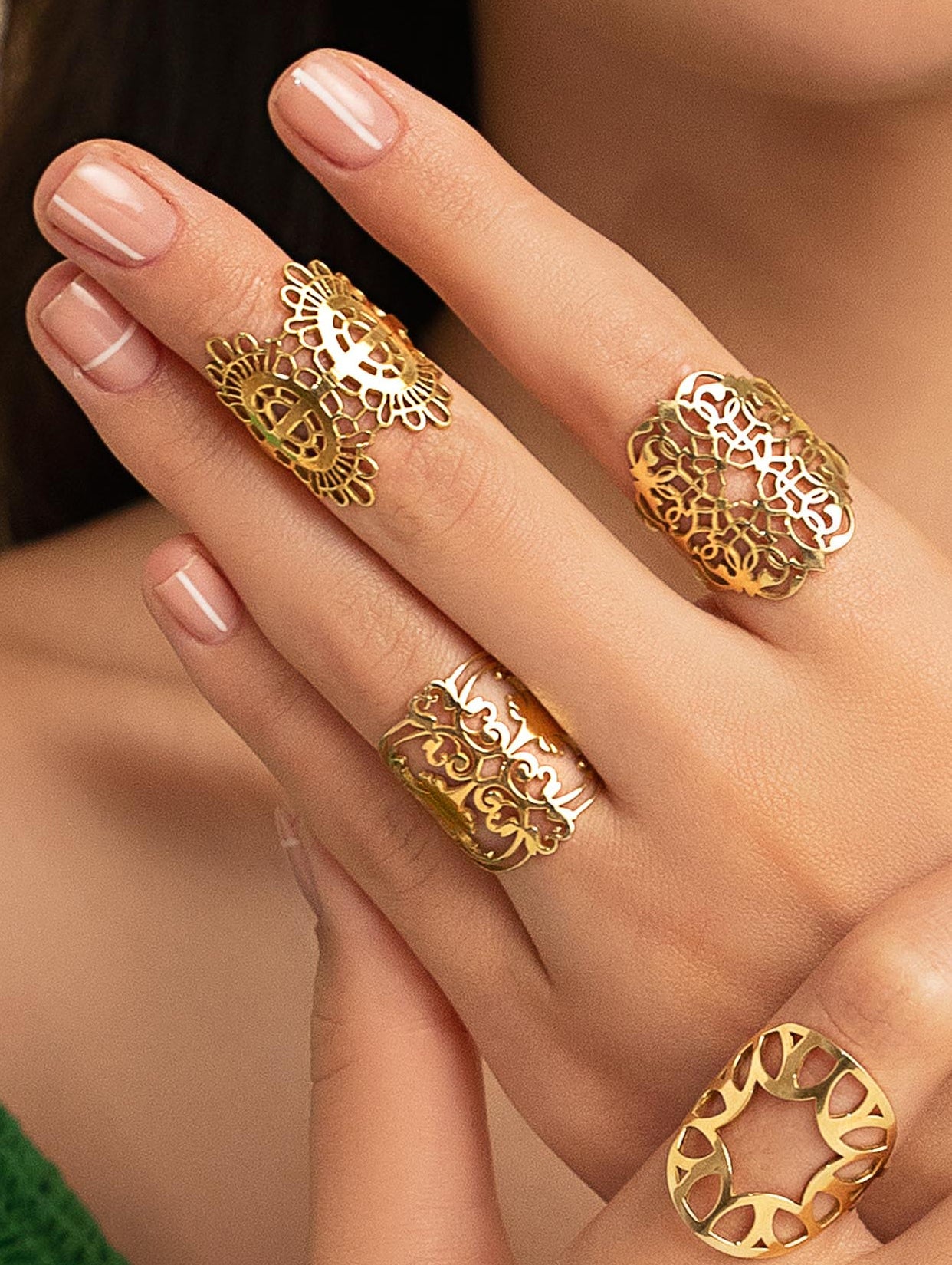 Deco-Inspired Gold Band