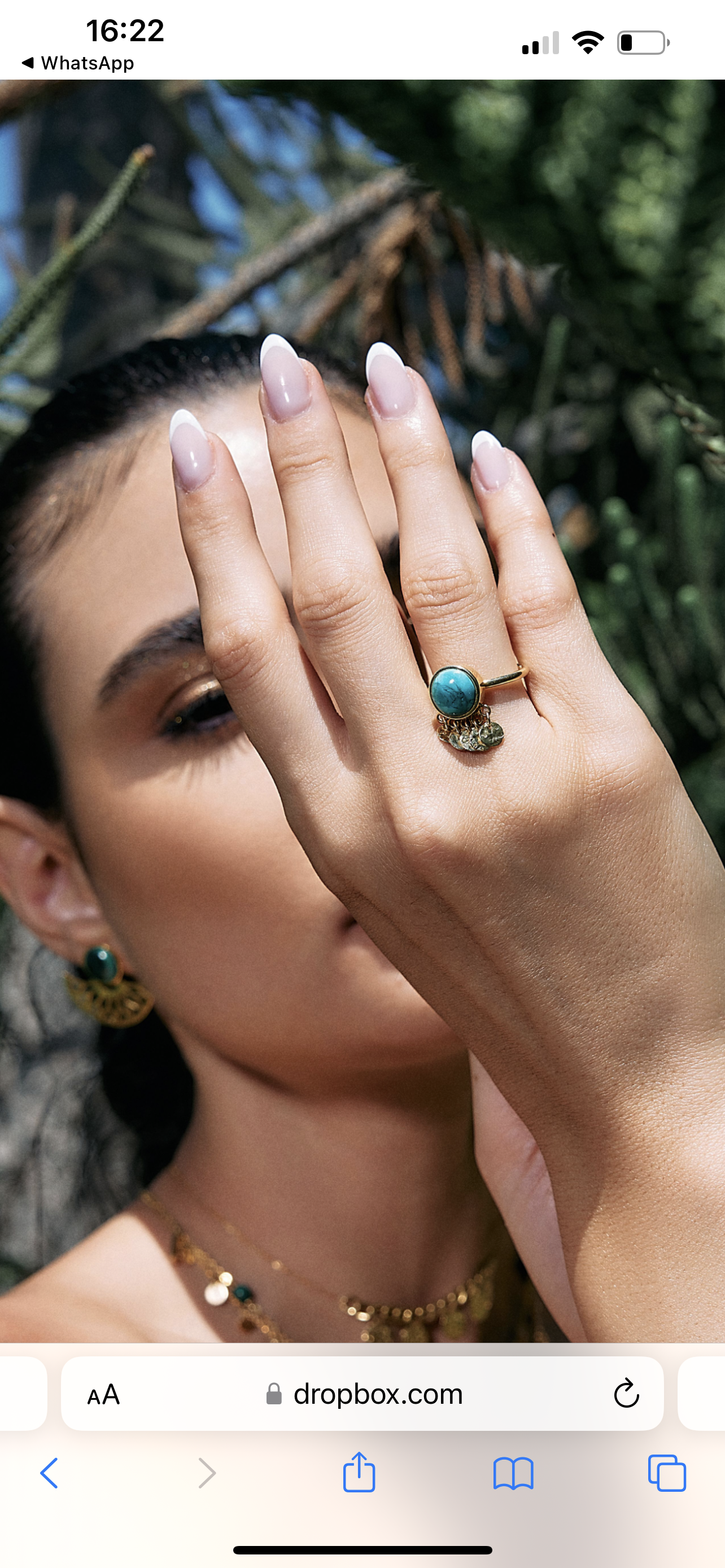 Turquoise Vintage Ring in 18K Yellow Gold