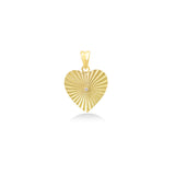 Diamond Heart Pendant In 18K Yellow Gold