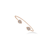 Diamond Pear Shape Cuff Bangle Bracelet in 18k Gold