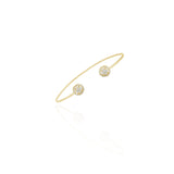 Diamond Cuff Bangle in 18k Gold