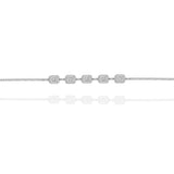 18k White Gold Diamond Chain Bracelet