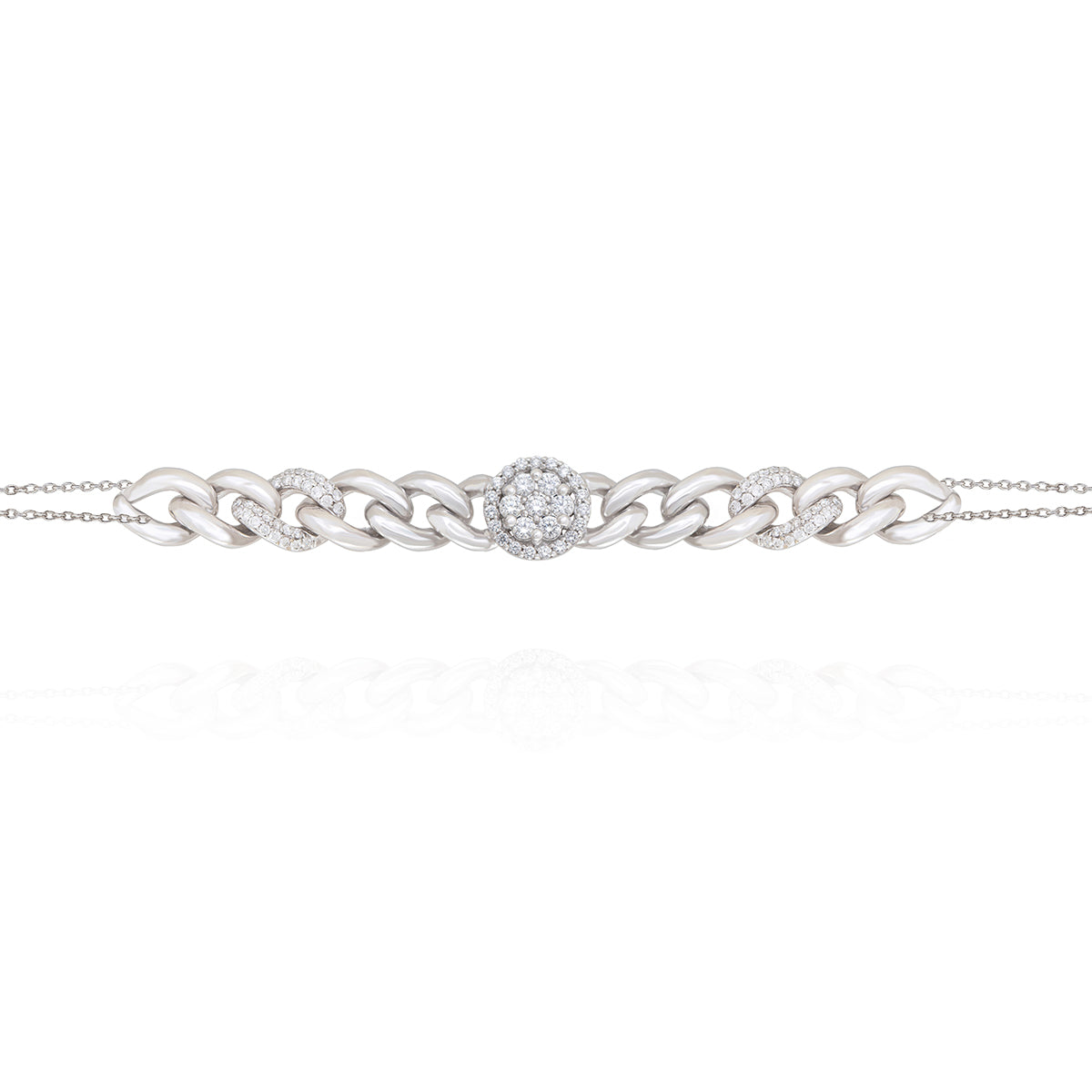 White Gold Bracelet with a Diamond Touch