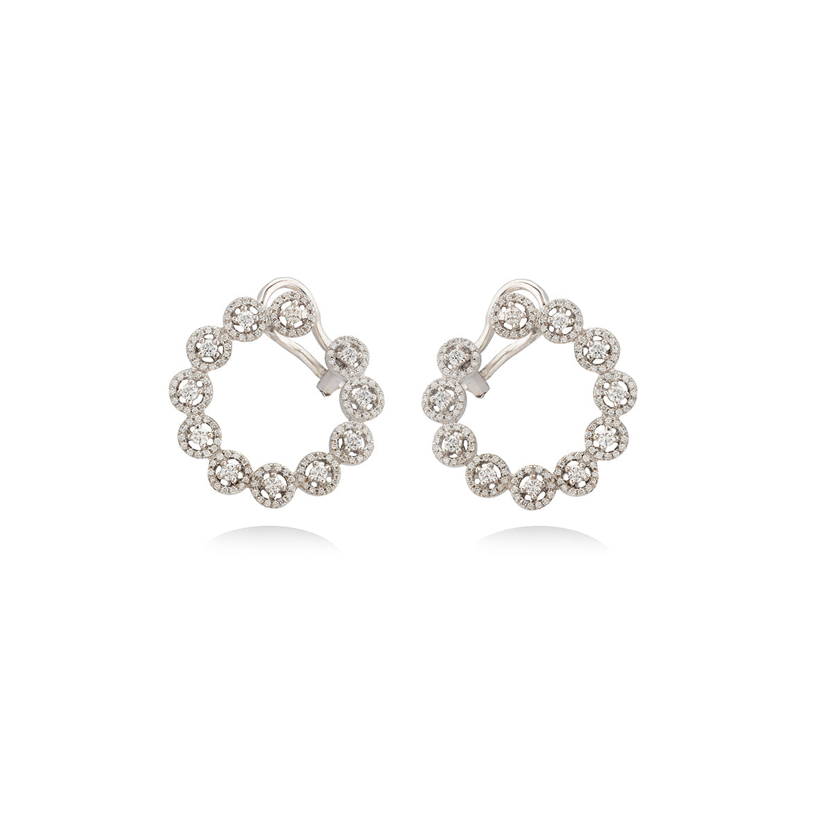 Big Circle Diamond earrings in 18K Gold