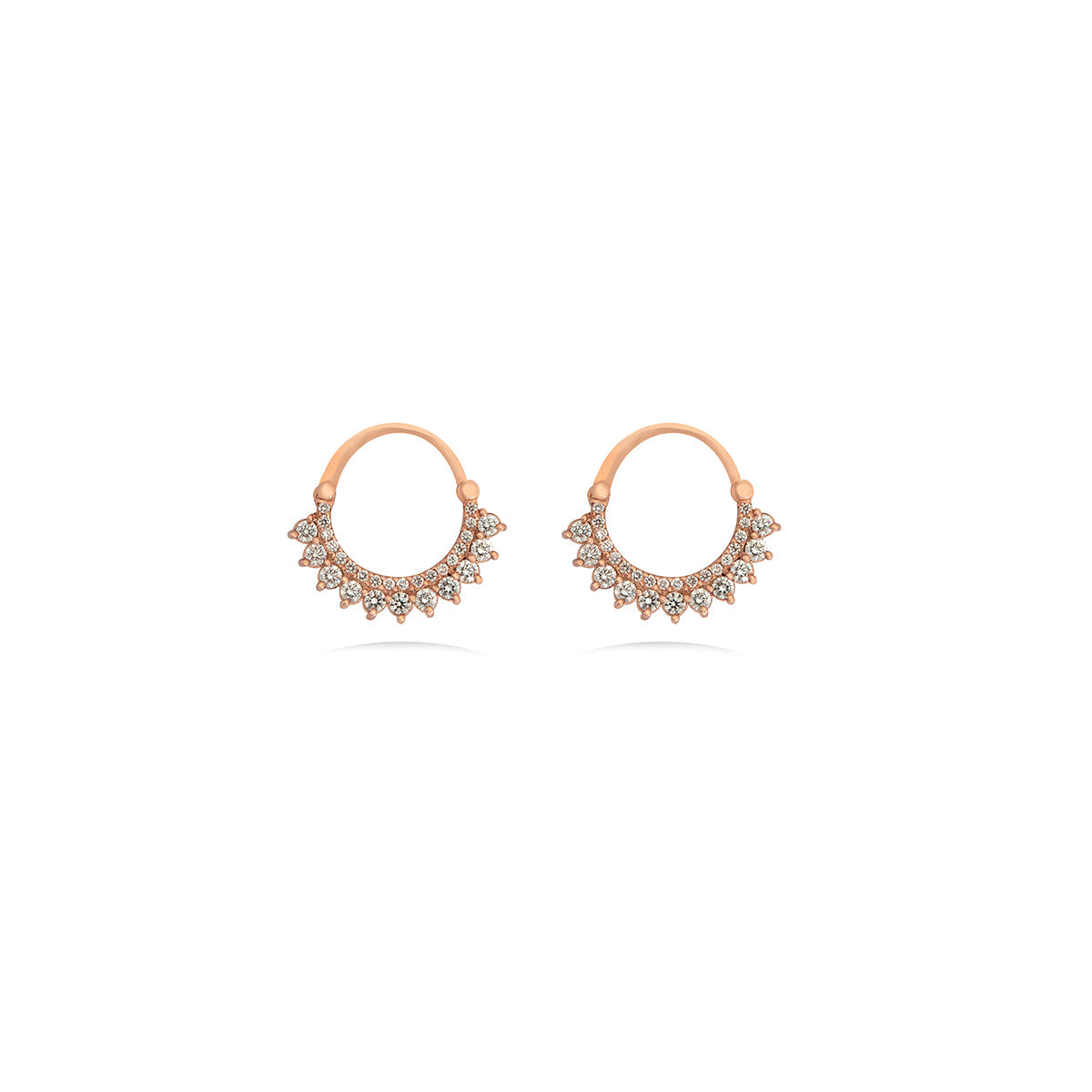 Diamond Hoop Earrings in 18k Gold