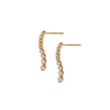 Bezel-Set Diamond Climber Earrings