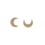 Diamond Crescent Moon Earring