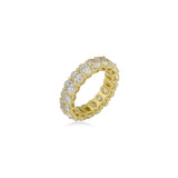 Eternity Ring with Prong Set Oval Diamonds in 18k Gold