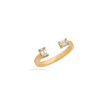 Diamond Open Gap Ring in 18K Gold