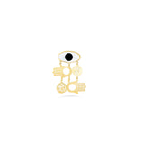 Evil Eye Mother of Pearl Luck Charm in 18k Gold