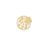Butterfly & Flowers Pendant in 18k Gold