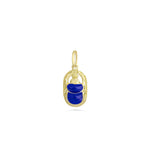 Egyptian Beetle Scarab Pendant in 18k Yellow Gold