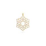 Openwork Lotus Mandala Pendant in 18k Gold