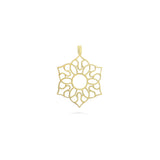 Openwork Lotus Mandala Pendant in 18k Gold