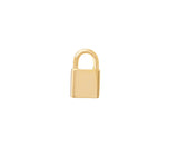 Tiny Padlock Necklace Charm in 18k Yellow Gold