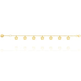 Butterfly & Pearl Charm Bracelet in 18k Yellow Gold