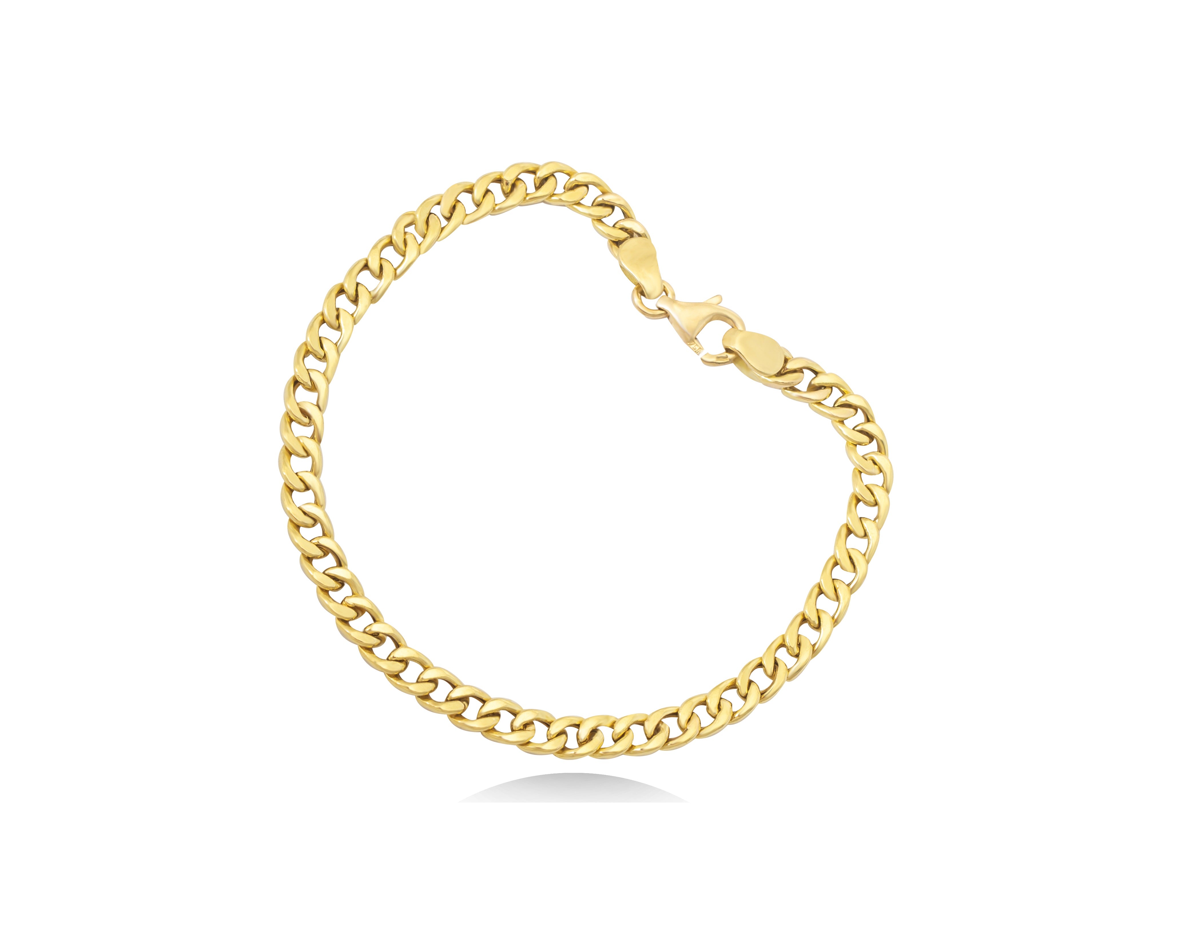 Cuban Chain Bracelet in 18K Yellow Gold