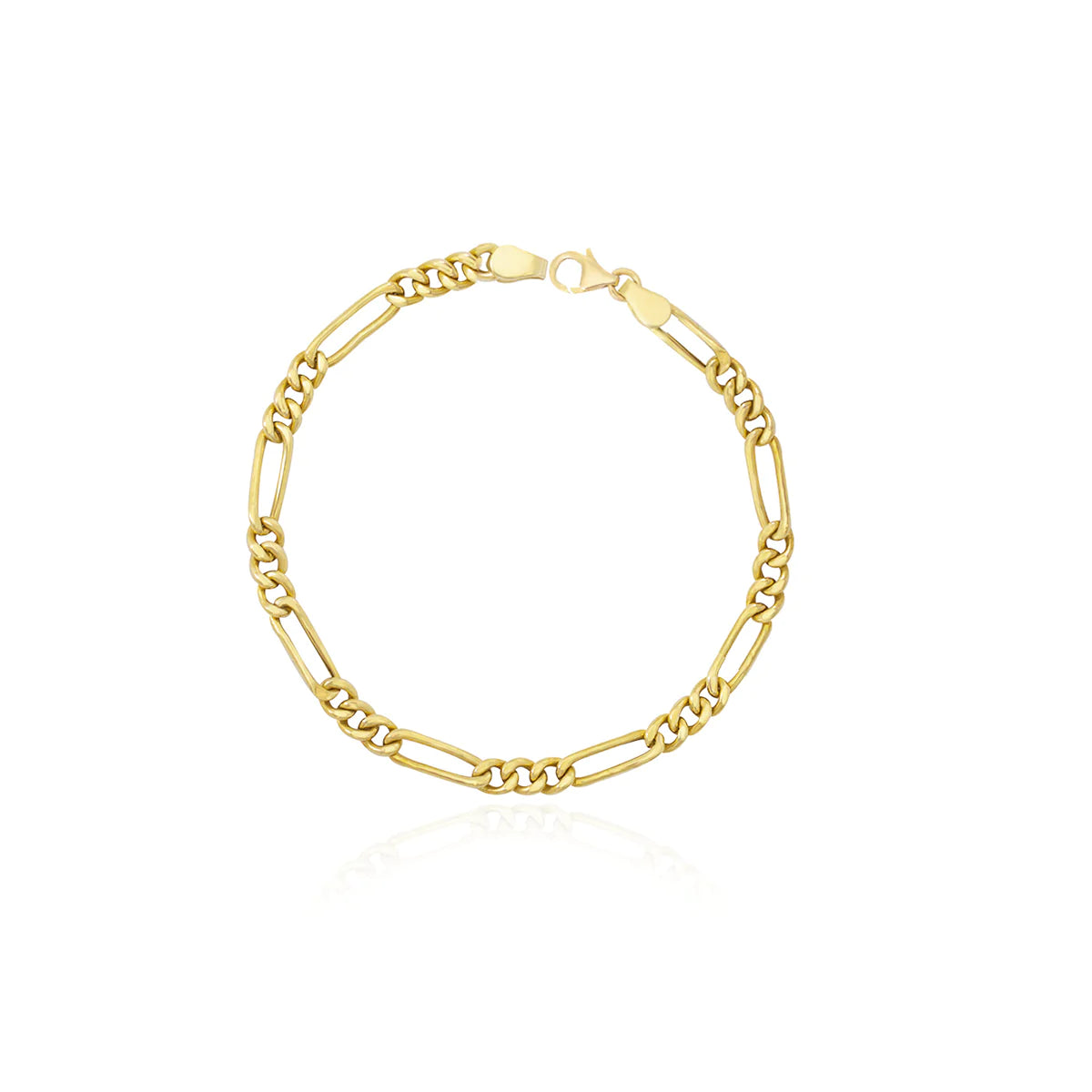 Paperclip Chain Link Bracelet in 18k Yellow Gold