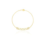 Engraved Chain bracelet in 18k Yellow Gold