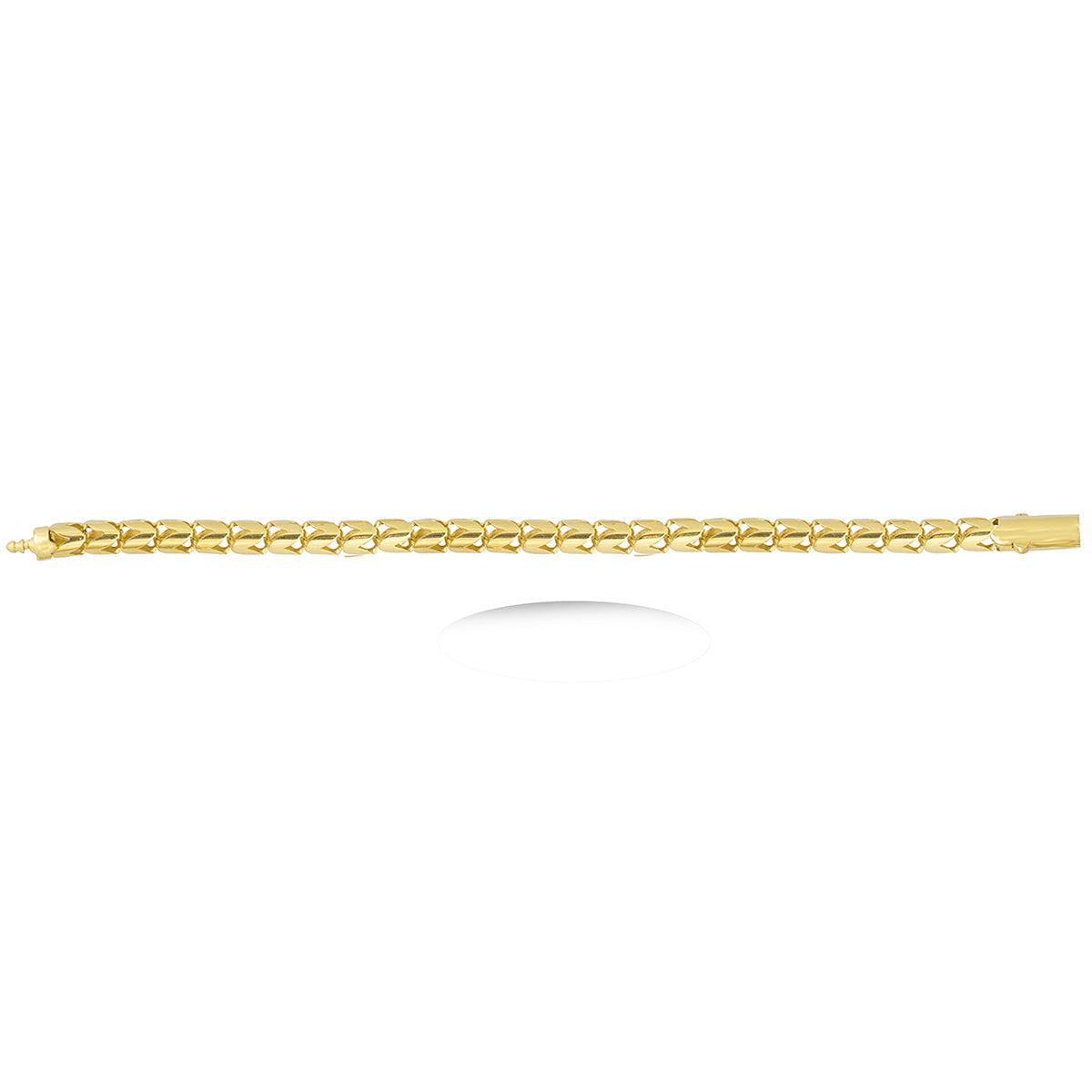 Cuban Curb Chain Bracelet in 18k Yellow Gold