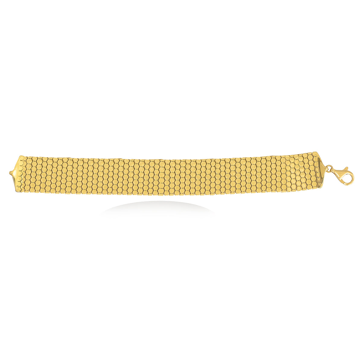 Honeycomb Bracelet in 18k Yellow Gold