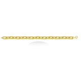 Paperclip Chain Link Bracelet in 18k Yellow Gold