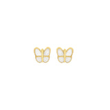 Butterfly Earrings in 18K Yellow Gold