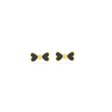 Mini Bow Stud Earrings in 18k Yellow Gold