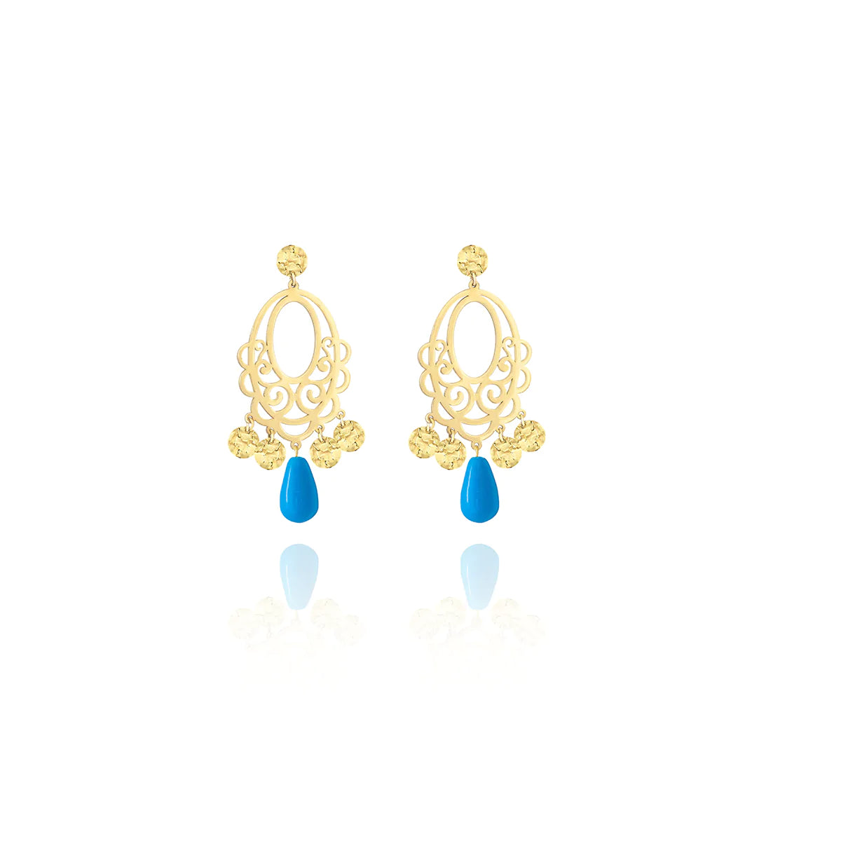 chandelier dangle earrings in 18K Yellow Gold