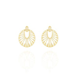 Sunbrust Drop Earrings in 18k Yellow Gold