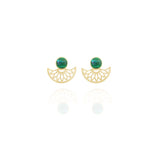 Fan Stud Earrings in 18k Yellow gold