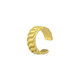 Smooth Waves Cuff earring in 18K Yellow gold