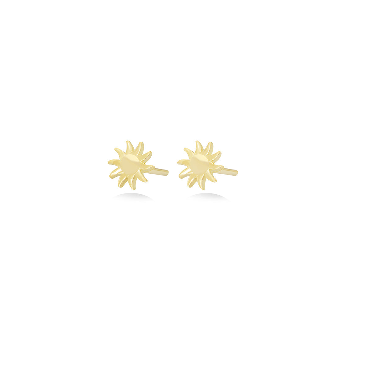 Sunny Sun Stud Earrings in 18k Yellow Gold