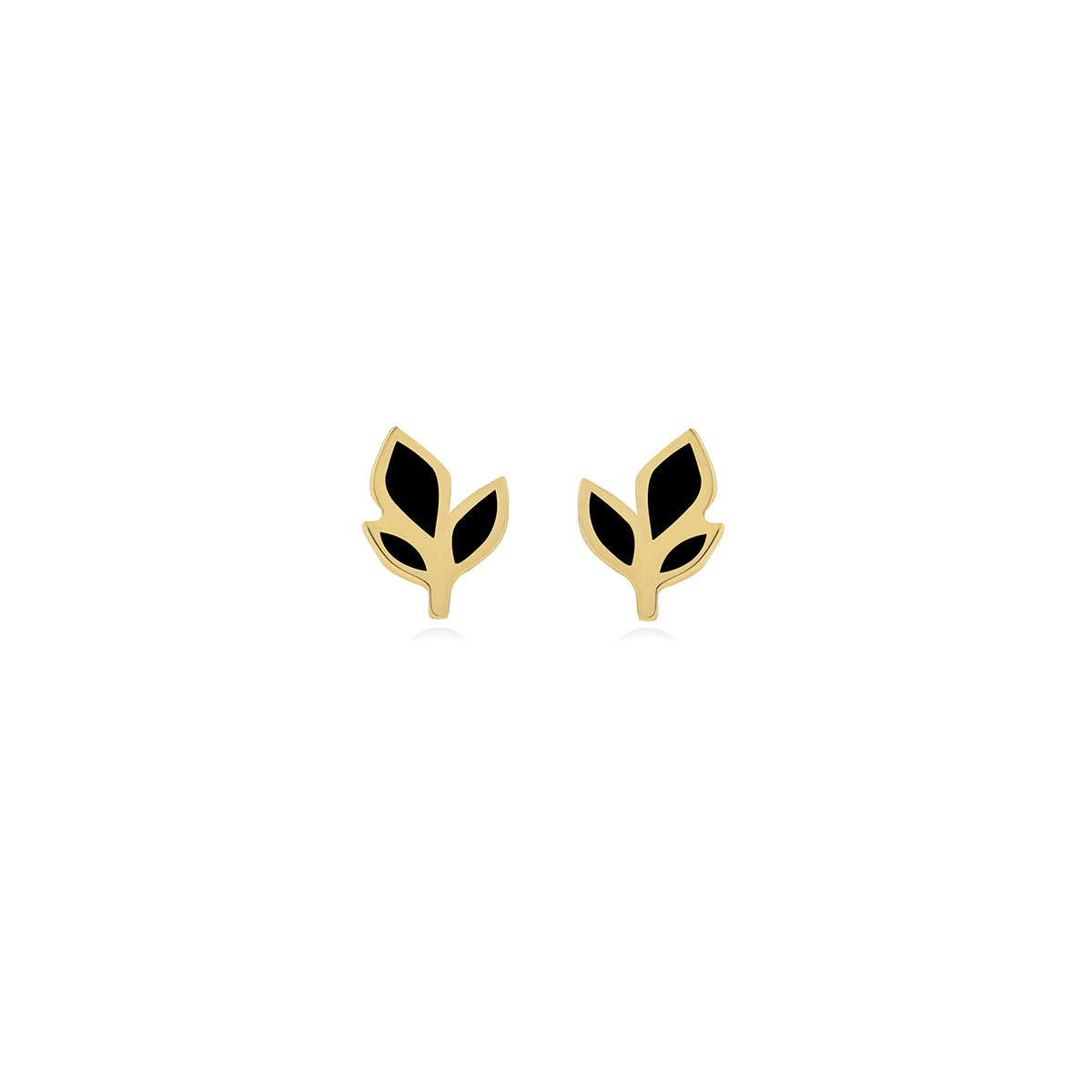 Leaf Shape Earrings in 18k Yellow Gold