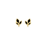 Leaf Shape Earrings in 18k Yellow Gold