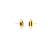 Leaf Stud Earrings in 18k Yellow Gold