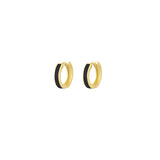 ENAMEL HOOP EARRINGS in 18K Yellow Gold