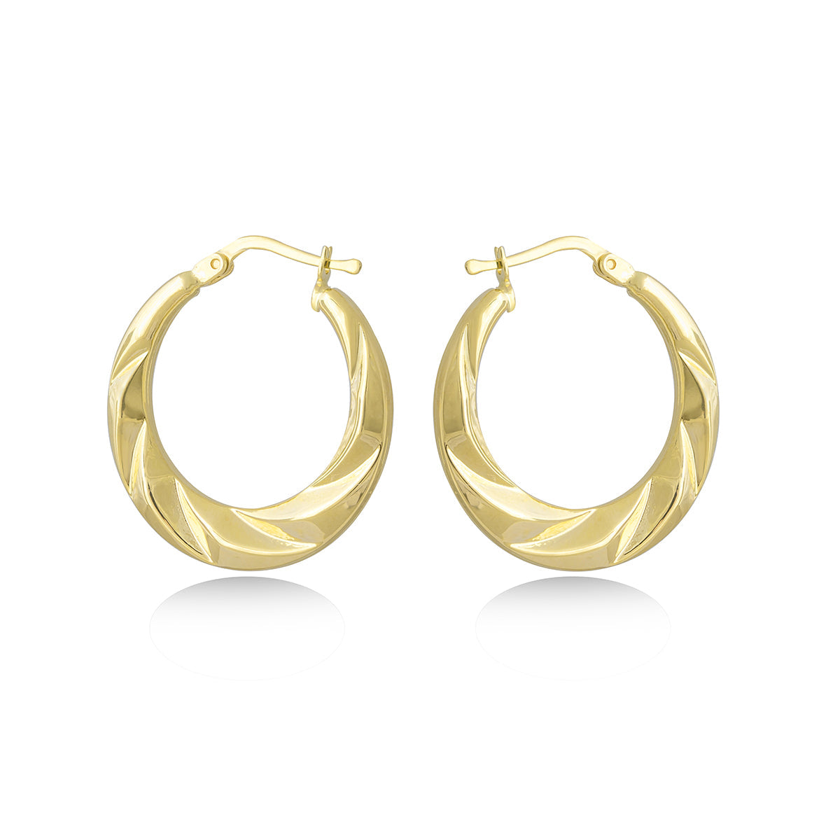 Twist Hoop Earrings in 18k Yellow Gold