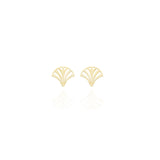 Lotus Stud Earrings in 18k Yellow Gold