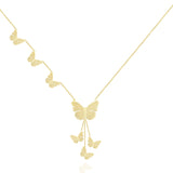 Butterfly Necklace in 18k Yellow Gold | El Mawardy Jewelry 