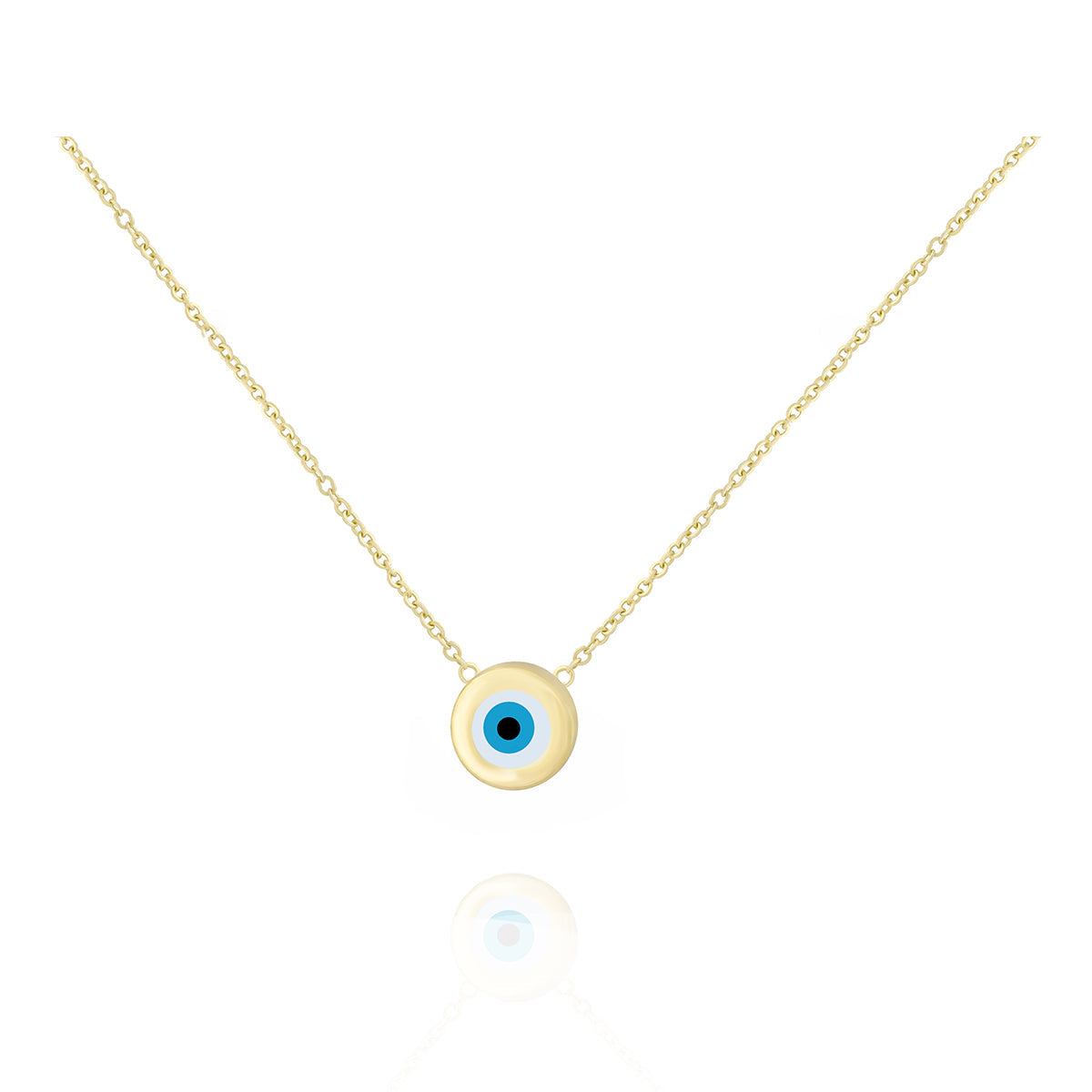 Evil Eye Pendant Necklace in 18k Yellow Gold